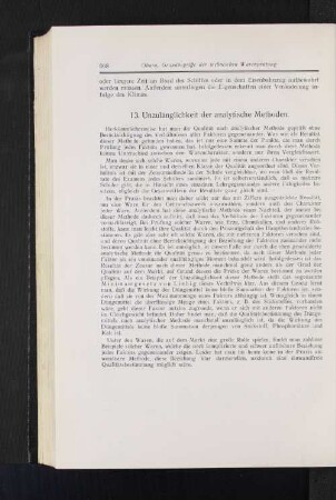 13. Unzulänglichkeit der analytische Methoden.