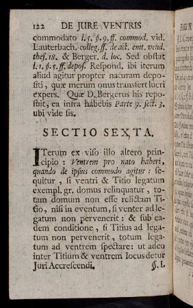 122-132, Sectio Sexta