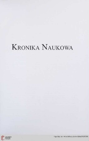 Kronika Naukowa