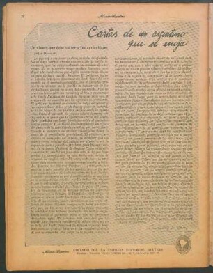 Cartas de un argentino que se enoja : Un dinero que debe volver a los agricultores