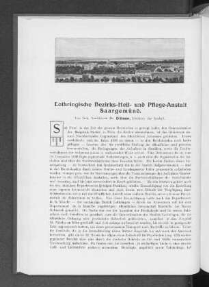 Lothringische Bezirks-Heil- und Pflege-Anstalt Saargemünd.