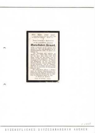 Bernard, Maria Hubertine
