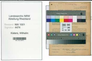 Entnazifizierung Wilhelm Kisters, geb. 08.08.1900 (Fuhrgeschaeft)