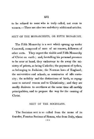 Sect of the Monarchists, or Fifth Monarchy