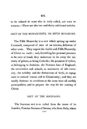 Sect of the Monarchists, or Fifth Monarchy