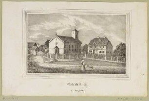 Die Kirche Elstertrebnitz, südwestlich von Leipzig, aus Sachsens Kirchen-Galerie von Hermann Schmidt, Bd. 6, 1841