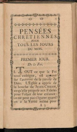 Pensées Chrétiennes pour tous les Jours du Mois.