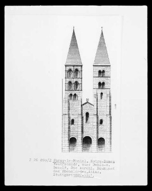 Paray-le-Monial, Aufriss der Kirche Notre-Dame