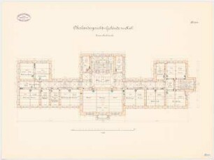 Oberlandesgericht, Kiel: Grundriss 1. OG 1:100