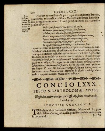 Concio LXXX. Festo S. Bartholomaei Apost.