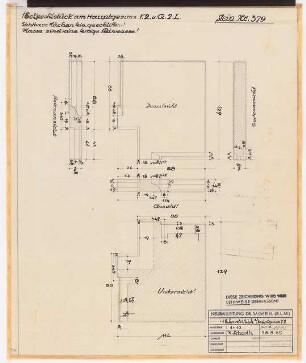Reichsluftfahrtministerium, Berlin: Hauptgesims V2 (Werkstein): Details 1:10