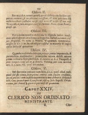 Caput XXIV. De Clerico Non Ordinato Ministrante.