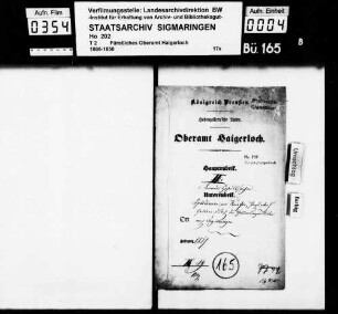 Spedition von Briefen, Paketen und Geldern durch den Gammertinger Boten nach Sigmaringen