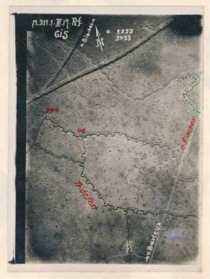 Foto des Geländes südlich von Biaches (Luftbild)