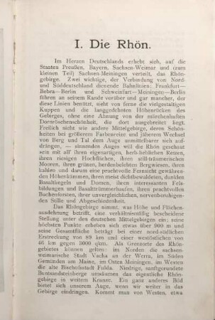 I. Die Rhön.