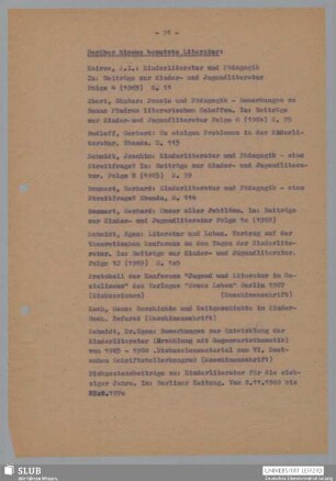 Darüber hinaus benutzte Literatur