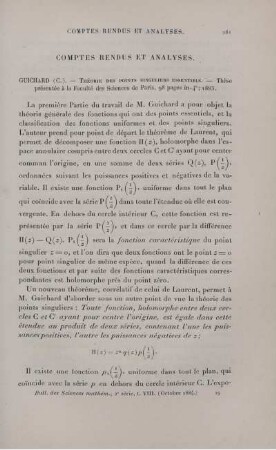 Comtes Rendus et Analyses.