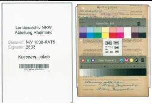 Entnazifizierung Jakob Kueppers , geb. 07.05.1883 (Anstreicher)