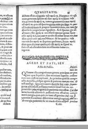 Agere Et Pati, Seu Actio & Passio