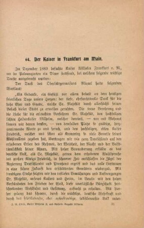 64. Der Kaiser in Frankfurt am Main