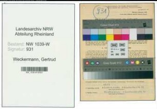 Entnazifizierung Gertrud Weckermann , geb. 22.04.1905 (Studienraetin)