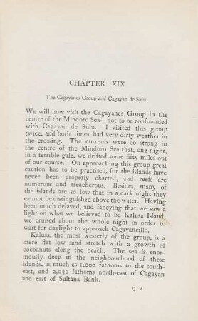 Chapter XIX. The Cagayanes Group and Cagayan de Sulu