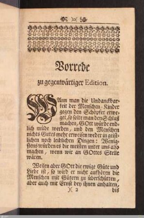 Vorrede zu gegenwärtiger Edition.