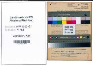 Entnazifizierung Karl Brendgen, geb. 13.11.1903 (Kuerschner)
