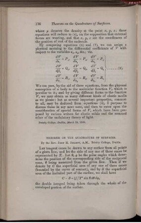 Theorem on the quadrature of surfaces.