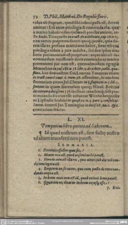L. XI. Pomponius libro quinto ad Sabinum