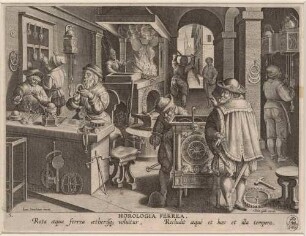 Horologia Ferrea (Das Uhrmacherhandwerk), Blatt 5 der Folge "Nova Reperta"