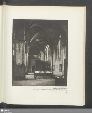 Katholische Sonderschau. Im Innern der Abteikirche: Kirchenmusikalische Ausstellung