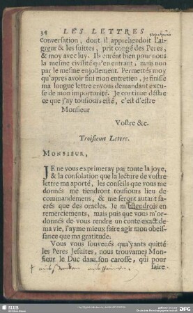 Troisieme Lettre