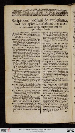 Scriptores profani & ecclesiastici [...]