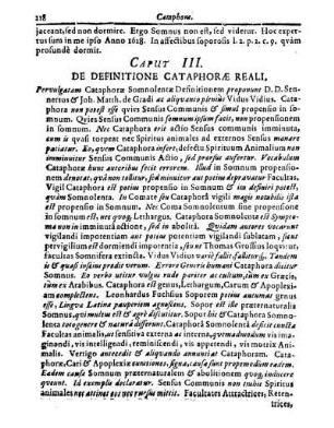 Caput III. De Definitione Cataphoræ Reali.