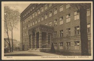 Ansichtskarte "Central-Diakonissenhaus Bethanien", Hauptportal