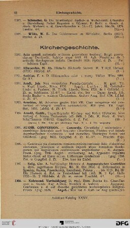 Kirchengeschichte (Nr. 1389-1453)