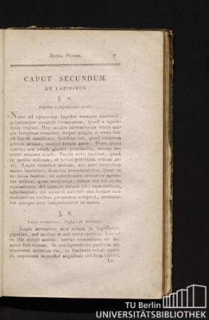 Caput secundum de lapidibus