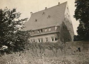Frankenberg, Heimatmuseum : ehemaliges Rittergut, Südfront des Herrenhauses vom Gutsgarten