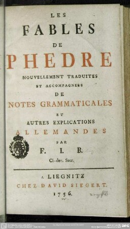 Les Fables De Phedre