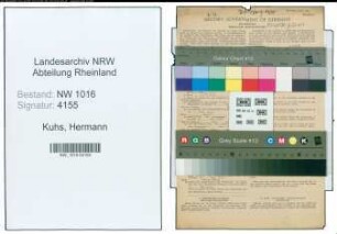 Entnazifizierung Hermann Kuhs , geb. 24.11.1881 (Verw.beamter)