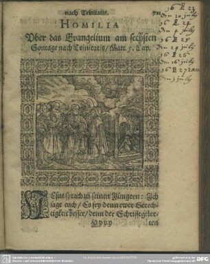 Homilia Uber das Evangelium am sechsten Sontage nach Trinitatis, Matt. 5. Cap.