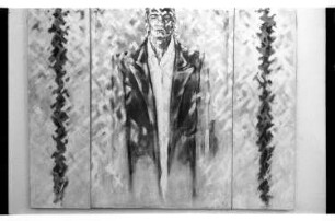 Kleinbildnegativ: Ausstellung Manfred Fischer, Galerie Schwarz auf Weiß, 1986