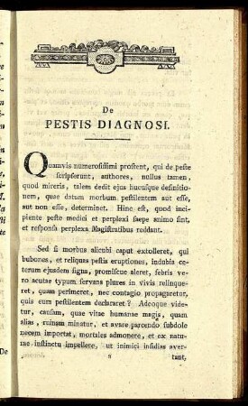 De Pestis Diagnosi.
