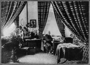 Franz Liszt in seinem Arbeitszimmer in Weimar