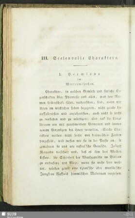 III. Seelenvolle Charaktere