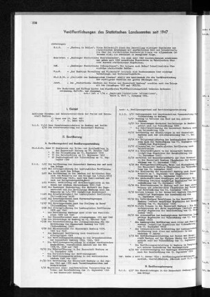 Veröffentlichungen des Statistischen Landesamtes seit 1947
