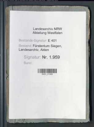Renteirechnung des Amtes Siegen (zusammengestellt durch den Rentmeister Martinus Dentatus)