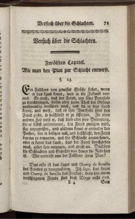 Zwölftes Capitel. Wie man den Plan zur Schlacht entwirft.