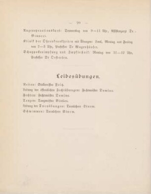 20, Leibesübungen